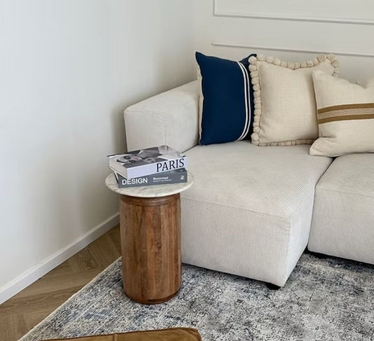 Designer Pom Pom cotton woven cushion cover 50x50 cm