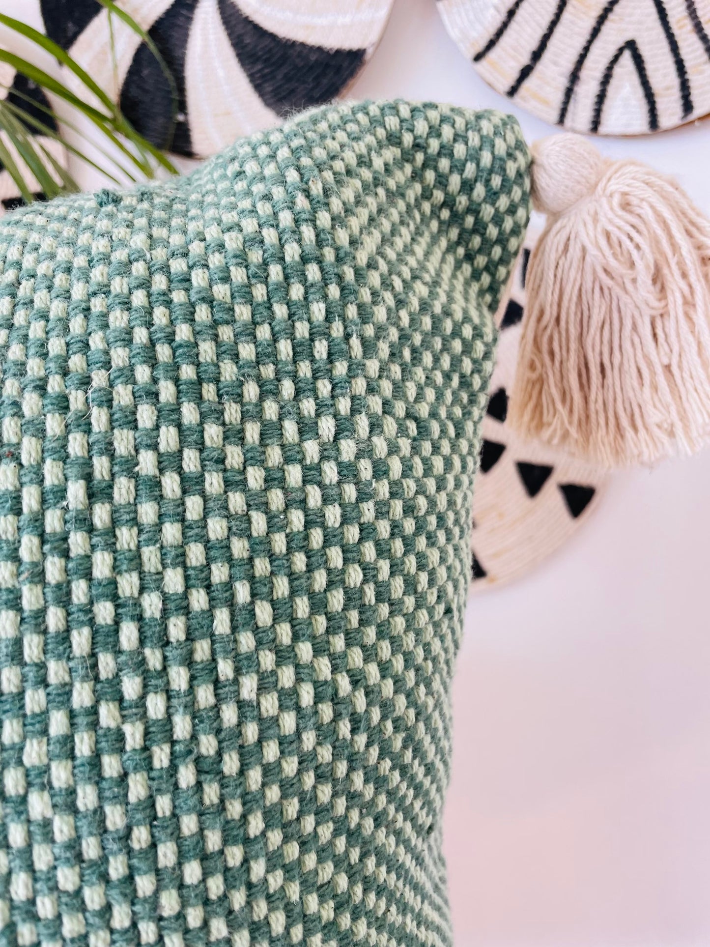 HANDLOOM WOVEN COTTON CUSHION COVER 50X50 CM